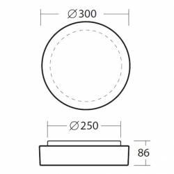 Plafon ELSA 2 opalowy matowy - śr. 300 mm