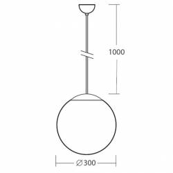 Lampa ADRIA S2 opalowa matowa - śr. 300 mm