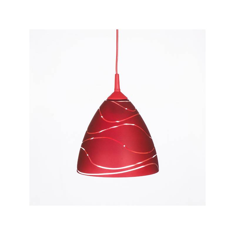 Cristalglass pained lampshade 4360 with decor - waves