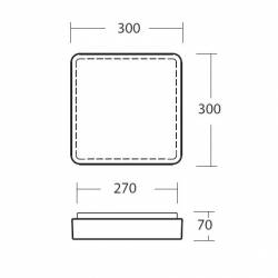 Plafond TILIA 1 LED - l. 300 mm