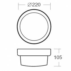 Plafond ELEKTRA 3L - d. 220 mm