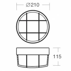 Plafond ELEKTRA 3K - d. 210 mm