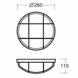 Plafond ELEKTRA 4 - l. 260 mm