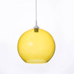 Opal/cristal glass painted lampshade 4067 - d. 350/45 mm