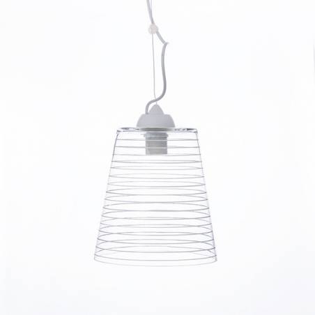 Clear glass lamp 4719 with decor - d. 220/47 mm
