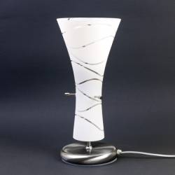 Cristal glass painted table lamp 4370 with decor - waves
