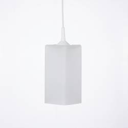 Lampe 4419 aus hellem, mattiertem Klarglas - H. 210 mm