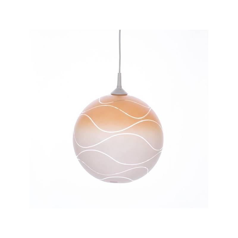 Cristalglass pained lampshade 4054 with decor - waves