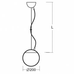 Lampe ADRIA L1 Opal matt - d. 200 mm