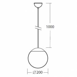 Lampa ADRIA S1 opalowa matowa - śr. 200 mm