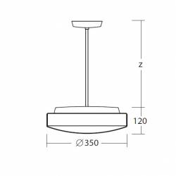 Lampa EDNA P3 opalowa matowa - śr. 350 mm