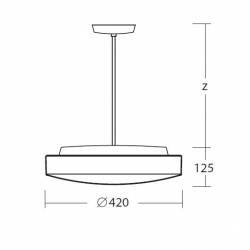 Lampa EDNA P4 opalowa matowa - śr. 420 mm
