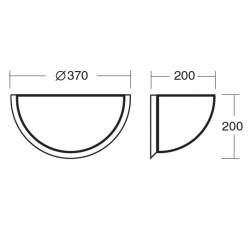 Plafon NELA DL3 opalowy matowy - śr. 370 mm