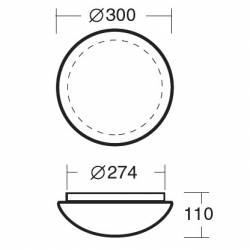 Plafon TITAN 1 - śr. 300 mm