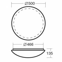 Plafon TITAN 3 - śr. 500 mm