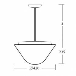 Lampa DRACO P4 opalowa matowa - śr. 420 mm