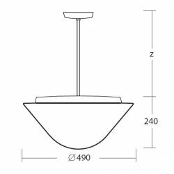 Lampa DRACO P5 opalowa matowa - śr. 490 mm