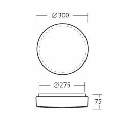 Plafon DELIA 1 - śr. 300 mm