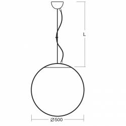 Lampa ADRIA L4 opalowa matowa - śr. 500 mm