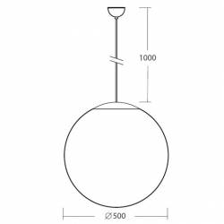 Lampa ADRIA S4 opalowa matowa - śr. 500 mm