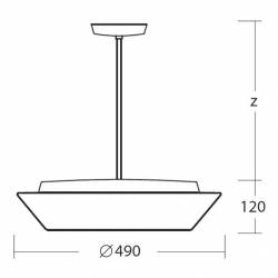 Lampa CRATER P5 opalowa matowa - śr. 490 mm