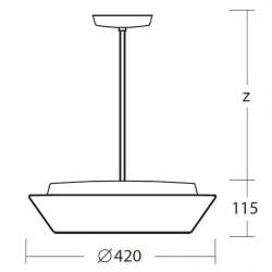 Lampa CRATER P4 opalowa matowa - śr. 420 mm