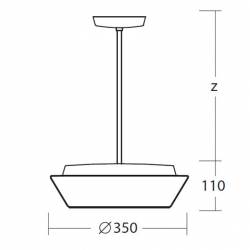 Lampe CRATER P3 Opal matt - d. 350 mm