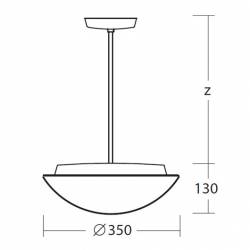 Lampe AURA P3 Opal matt - d. 350 mm