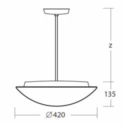 Lampa AURA P4 opalowa matowa - śr. 420 mm