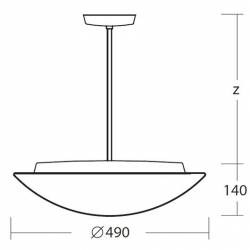 Lampe AURA P5 Opal matt - d. 490 mm