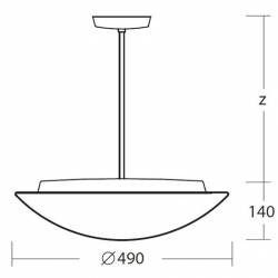 Lampa AURA P5 opalowa matowa - śr. 490 mm