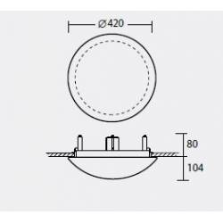 Plafond AURA V11 Opal matt - d. 420 mm