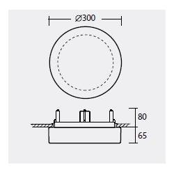 Plafon ELSA V2 opalowy matowy - śr. 300 mm