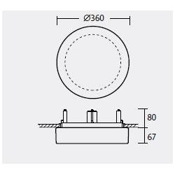 Plafon ELSA V3 opalowy matowy - śr. 360 mm