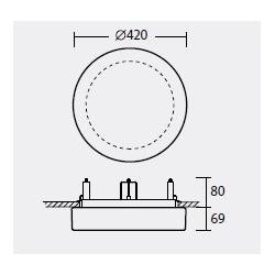 Plafon ELSA V4 opalowy matowy - śr. 420 mm