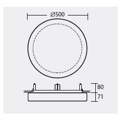 Plafon ELSA V5 opalowy matowy - śr. 500 mm