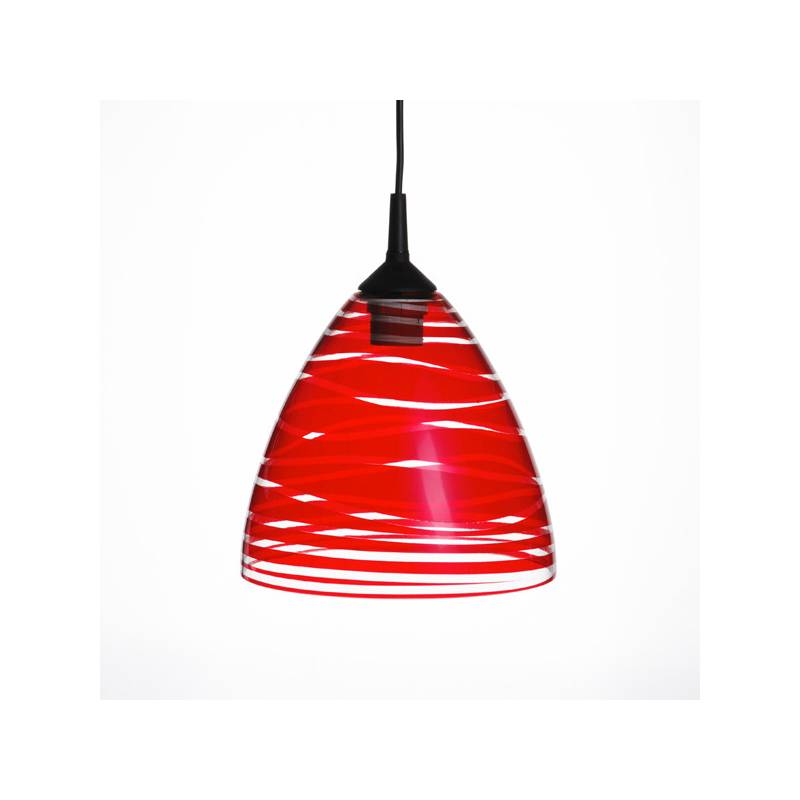 Cristalglass pained lampshade 4360 with decor - waves