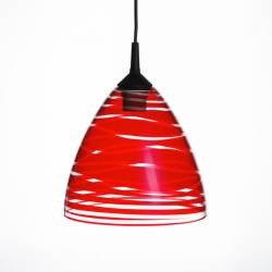 Cristal glass painted lamp 4360 with decor - waves