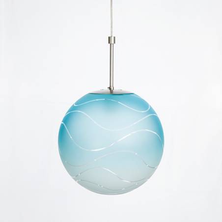 Cristal glass painted lamp 4048 with decor - d. 350/100 mm