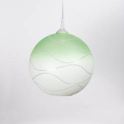 Cristal glass painted lamp 4054 with decor - waves