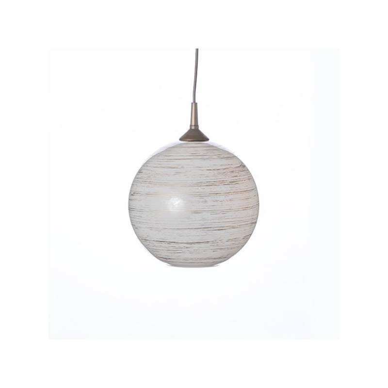 Opal/cristal glass painted lampshade 4054 with decor - d. 250/42 mm
