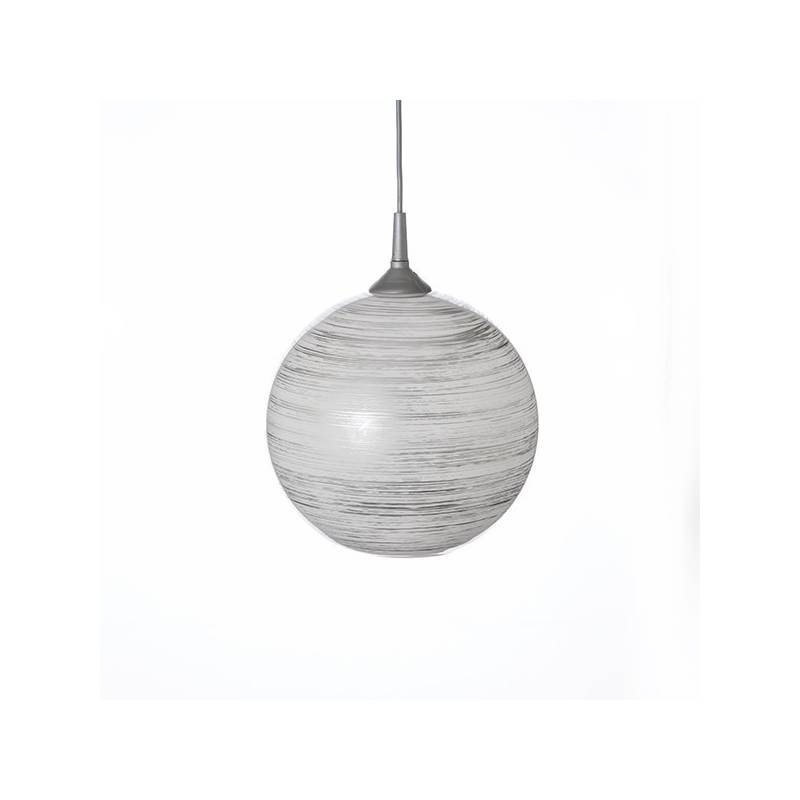 Opal/cristal glass painted lampshade 4054 with decor - d. 250/42 mm