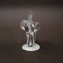 Clear glass figurines -...