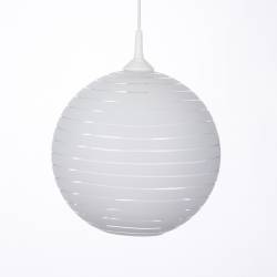 Cristal glass painted lamp 4057 with decor - d. 300/42 mm