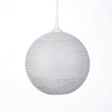 Opal/cristal glass painted lampshade 4057 with decor - d. 300/42 mm