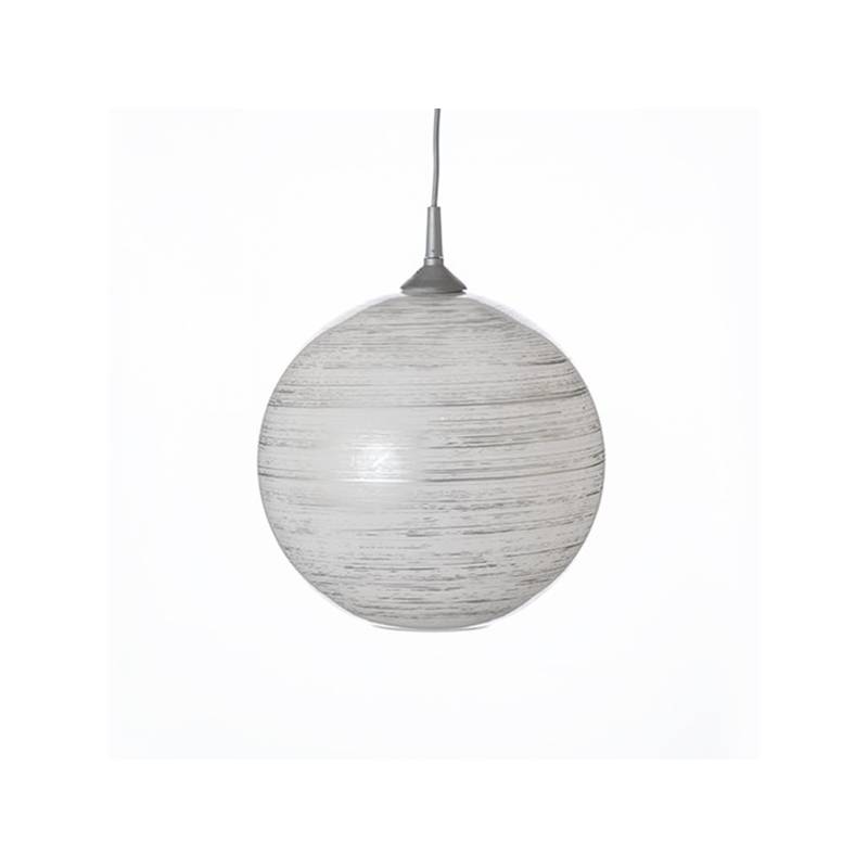 Opal/cristal glass painted lamp 4057 with decor - d. 300/42 mm