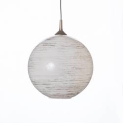 Lampa 4057 opalowa/jasna malowana farbą zdobiona spiralą - śr. 300/42 mm