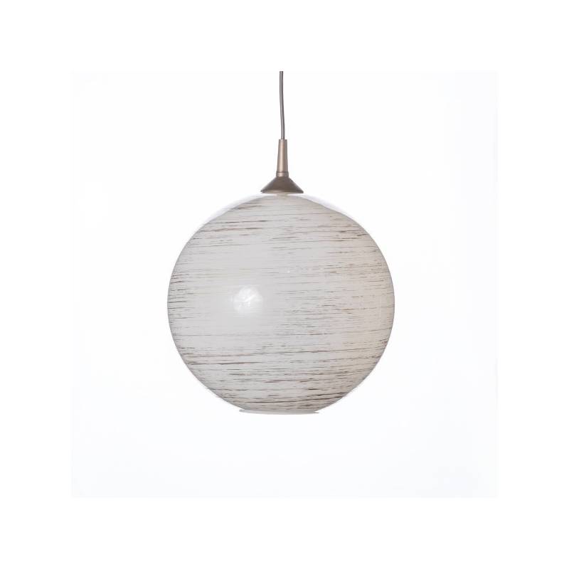 Lampa 4057 opalowa/jasna malowana farbą zdobiona spiralą - śr. 300/42 mm