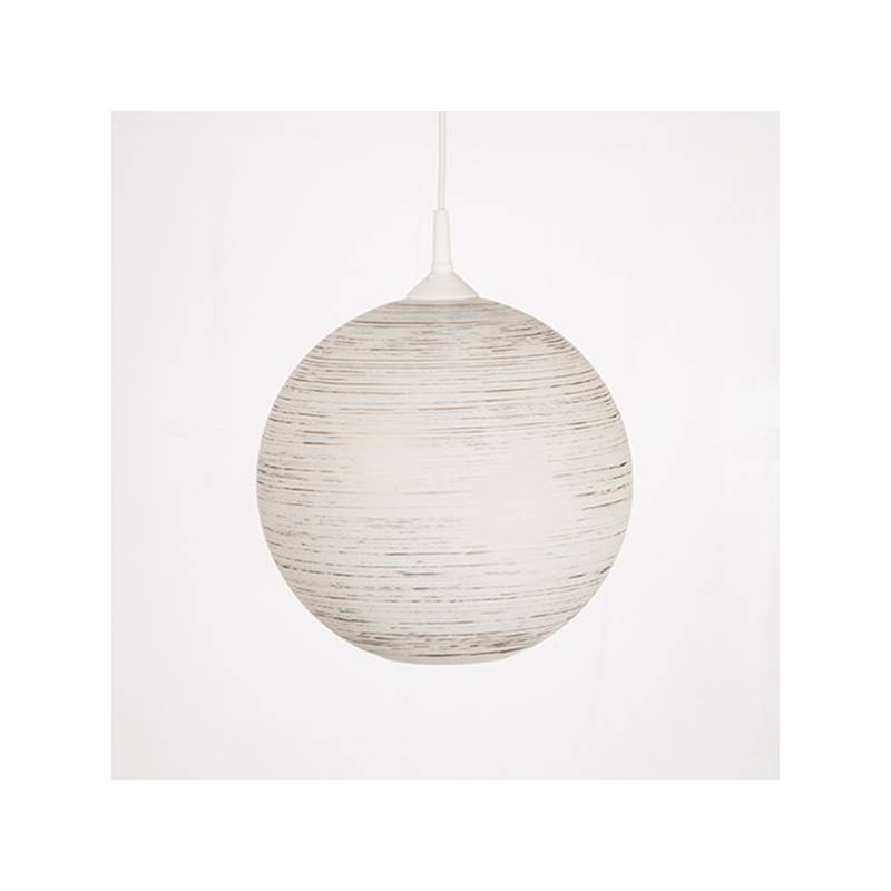 Lampe 4057 opal/hell mit Farbe bemalt und mit Spirale verziert - d. 300/42 mm Lampe 4057 opal/hell mit Farbe bemalt und mit Spirale verziert - d. 300/42 mm