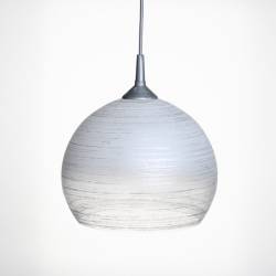 Cristal glass painted lamp 4070 with decor - d. 250/45 mm